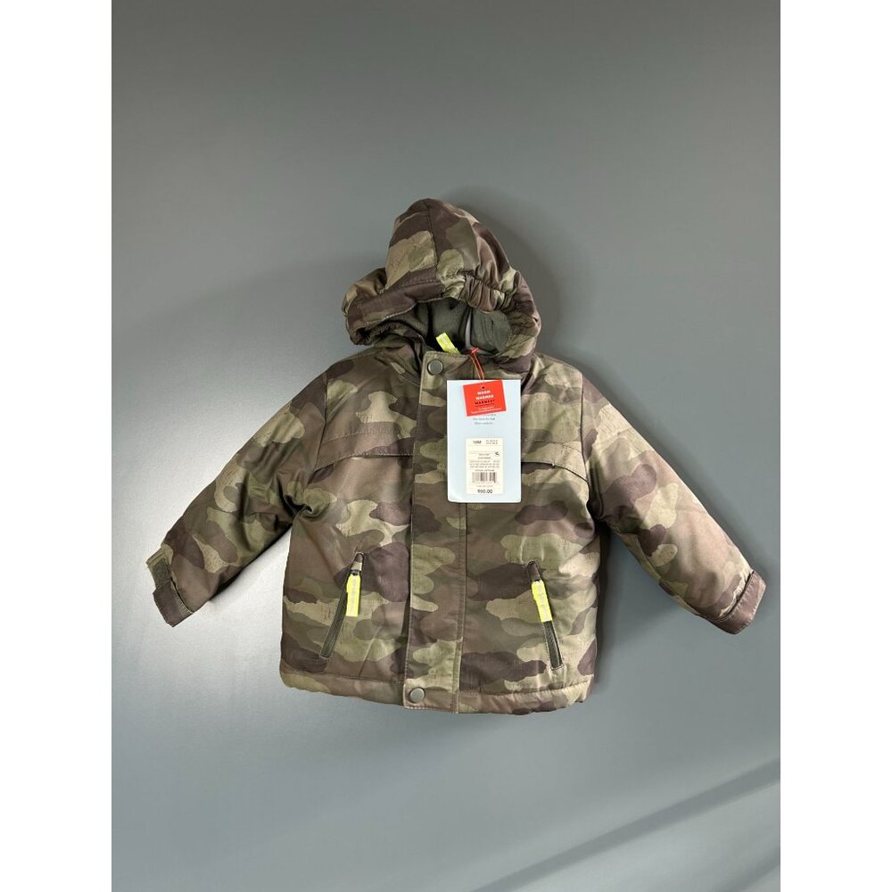 NWT Toddler Boys' Camo 3-in-1 Snowplay Jacket - Cat & Jack 18M MSRP $50